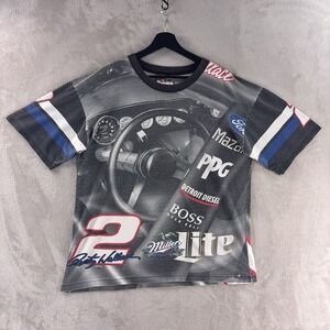 Chase Authentics Rusty Wallace T Shirt Mens Size Large Black‎ NASCAR Racing Y2K